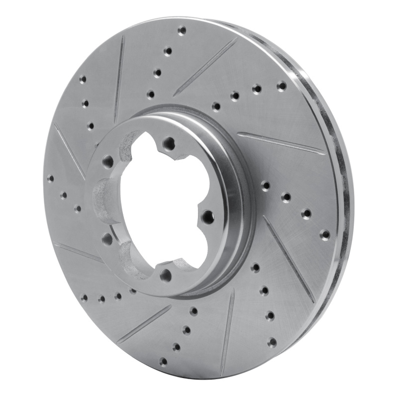 Ford Transit-350 HD Brake Rotor (1) - Front Left - R1 Concepts - Drilled & Slotted - Silver - `15-`25